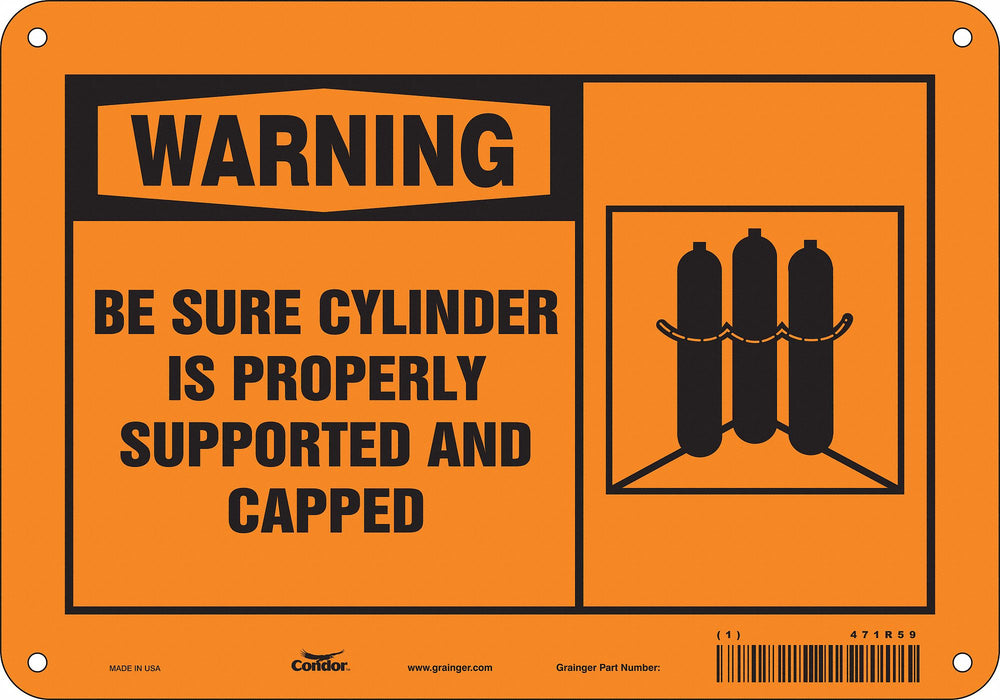 Safety Sign 7 in x 10 in Aluminum