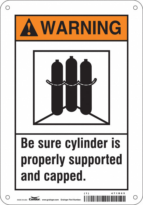 Safety Sign 10 in x 7 in Aluminum