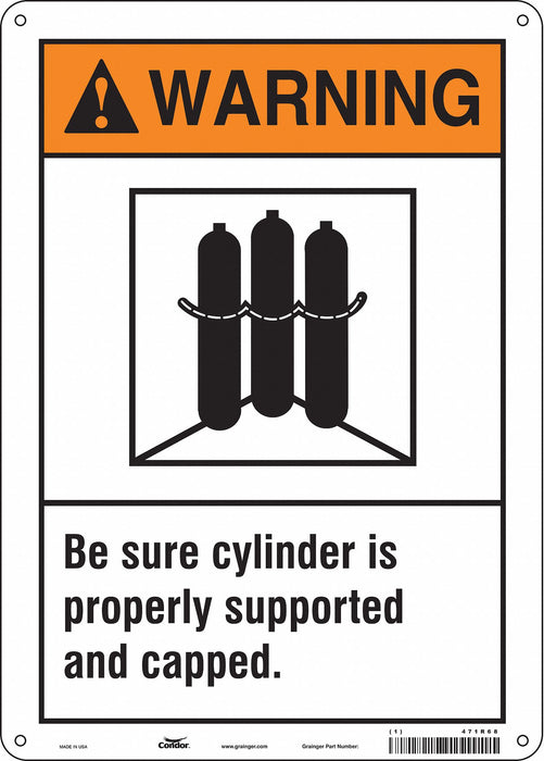 Safety Sign 14 in x 10 in Polyethylene