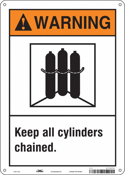 Safety Sign 14 inx10 in Aluminum