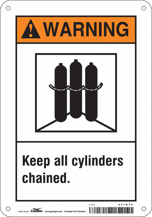 Safety Sign 10 in x 7 in Polyethylene