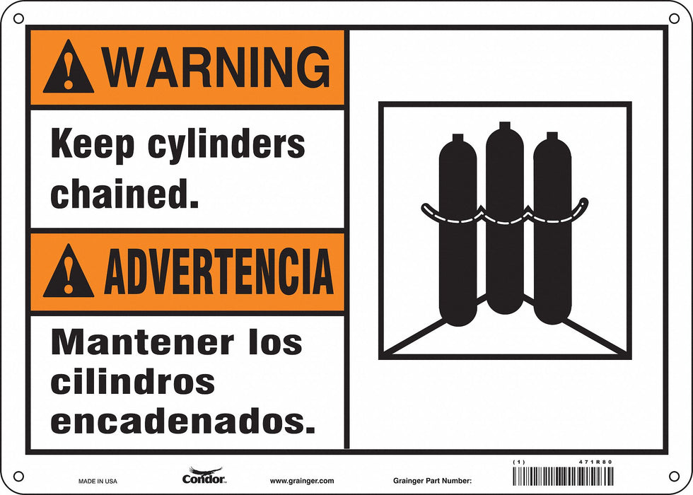 Safety Sign 10 inx14 in Polyethylene