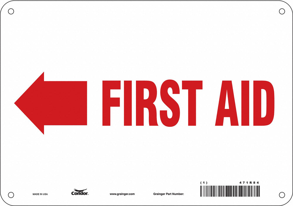 Safety Sign 7 in x 10 in Aluminum