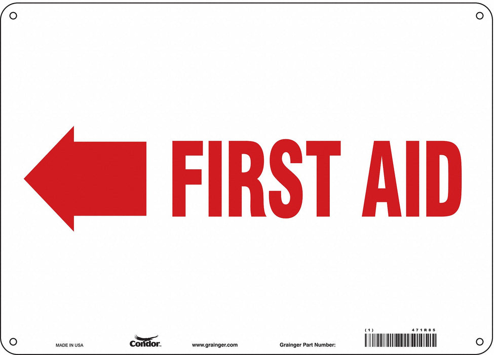 Safety Sign 10 in x 14 in Aluminum