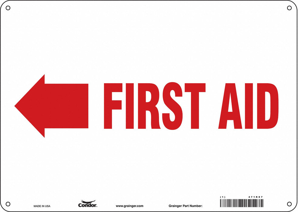Safety Sign 10 in x 14 in Polyethylene