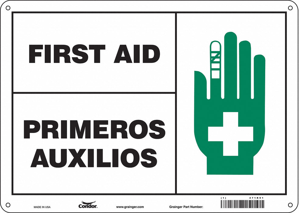 Safety Sign 10 in x 14 in Aluminum