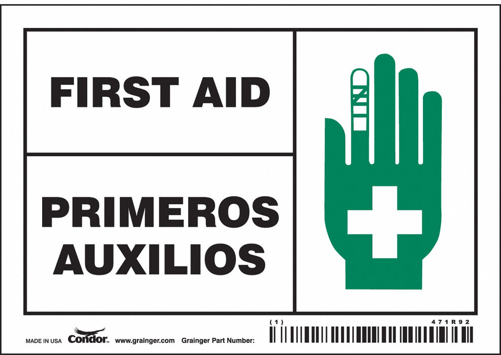 Safety Sign 3 1/2 in x 5 in Vinyl PK5