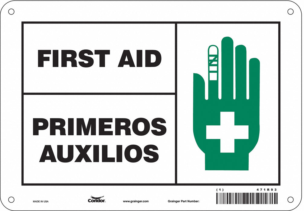 Safety Sign 7 in x 10 in Polyethylene