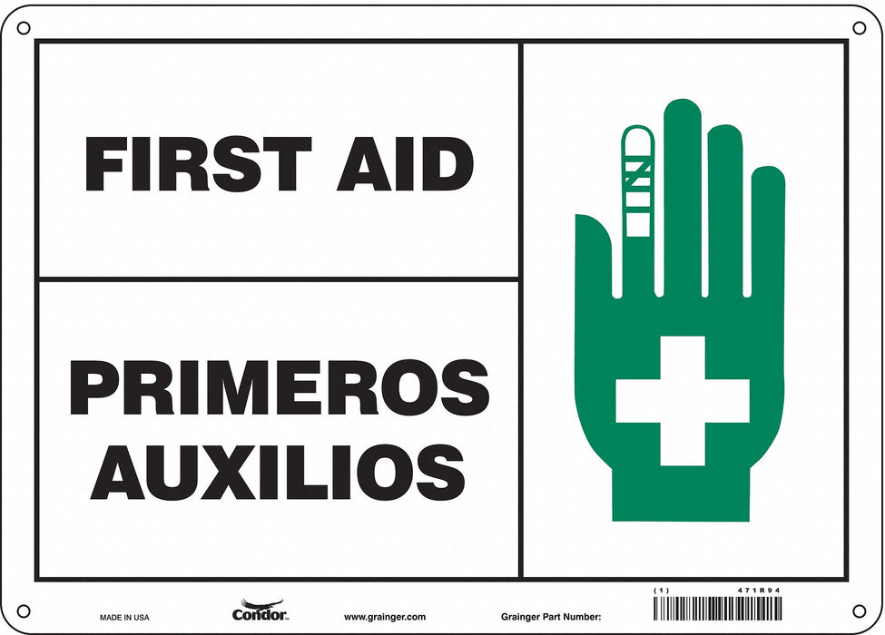 Safety Sign 10 in x 14 in Polyethylene