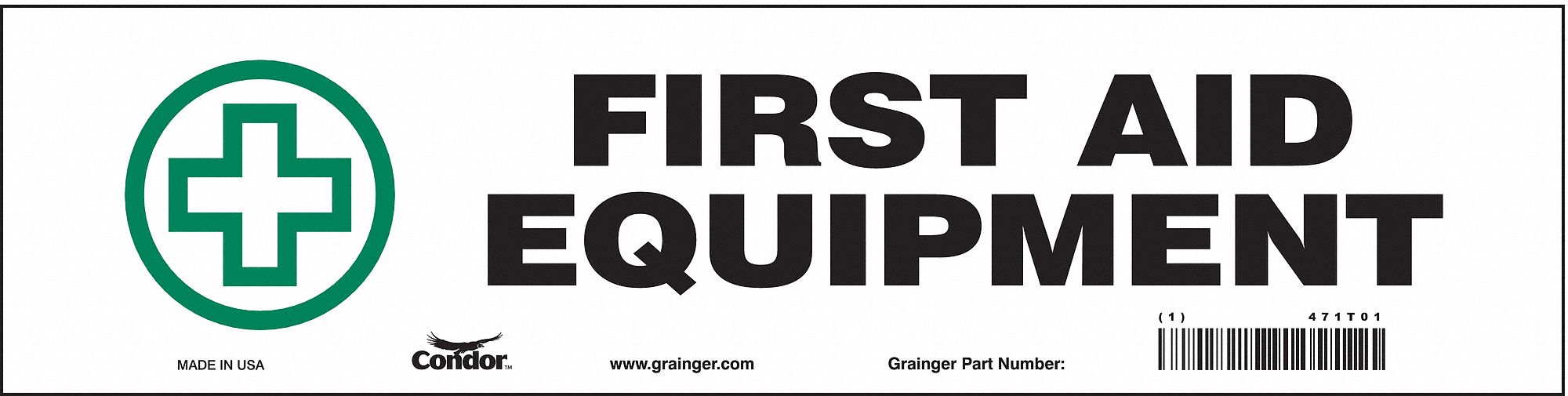Safety Sign 3 1/2 in x 14 in Vinyl