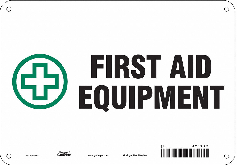 Safety Sign 7 in x 10 in Aluminum