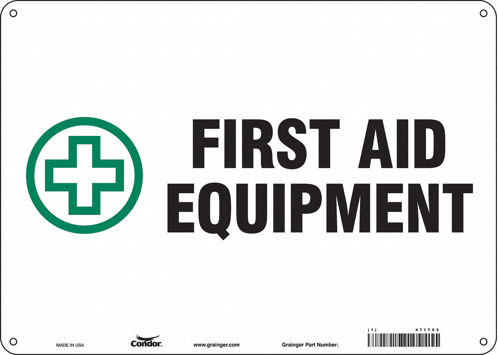 Safety Sign 10 in x 14 in Aluminum