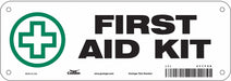 Safety Sign 3 1/2 in x 10 in Aluminum