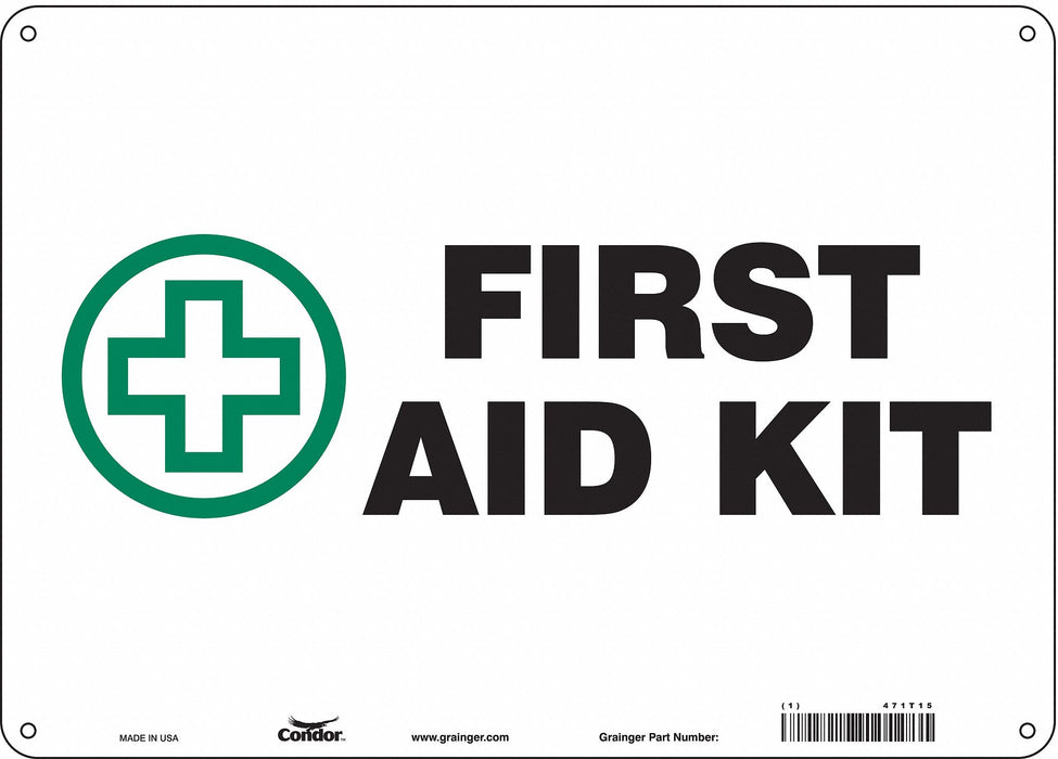 Safety Sign 10 in x 14 in Aluminum