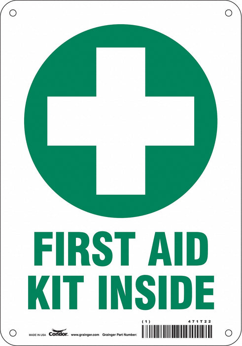 Safety Sign 10 in x 7 in Aluminum