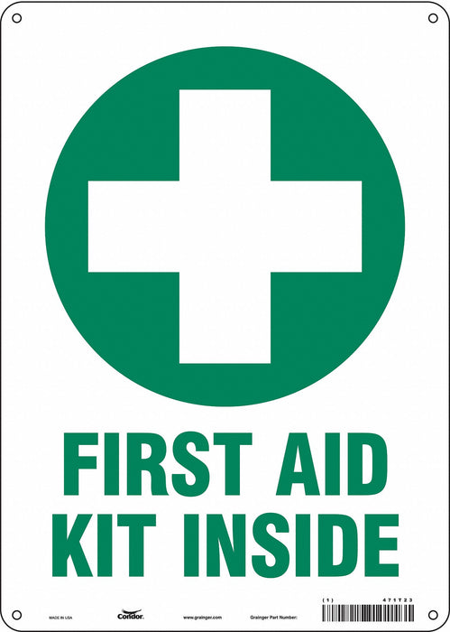 Safety Sign 14 in x 10 in Aluminum