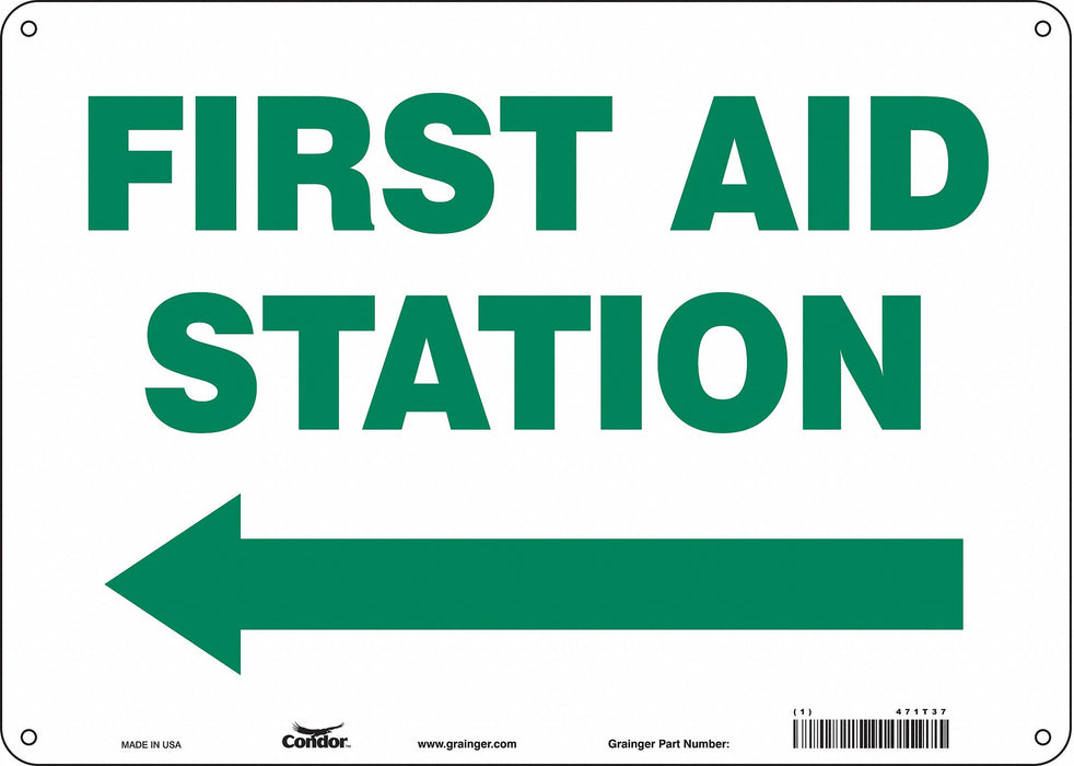 Safety Sign 10 in x 14 in Aluminum