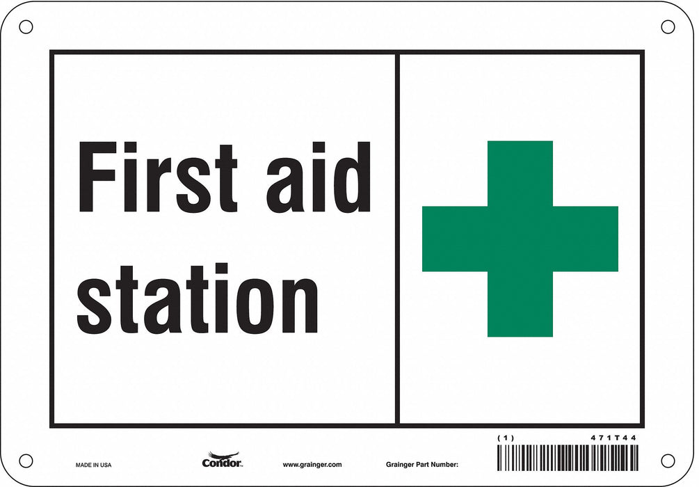 Safety Sign 7 in x 10 in Aluminum