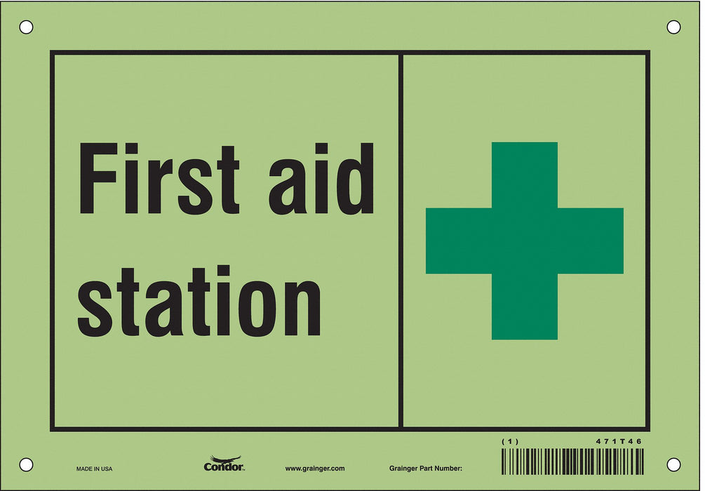 Safety Sign 7 in x 10 in Glow Vinyl