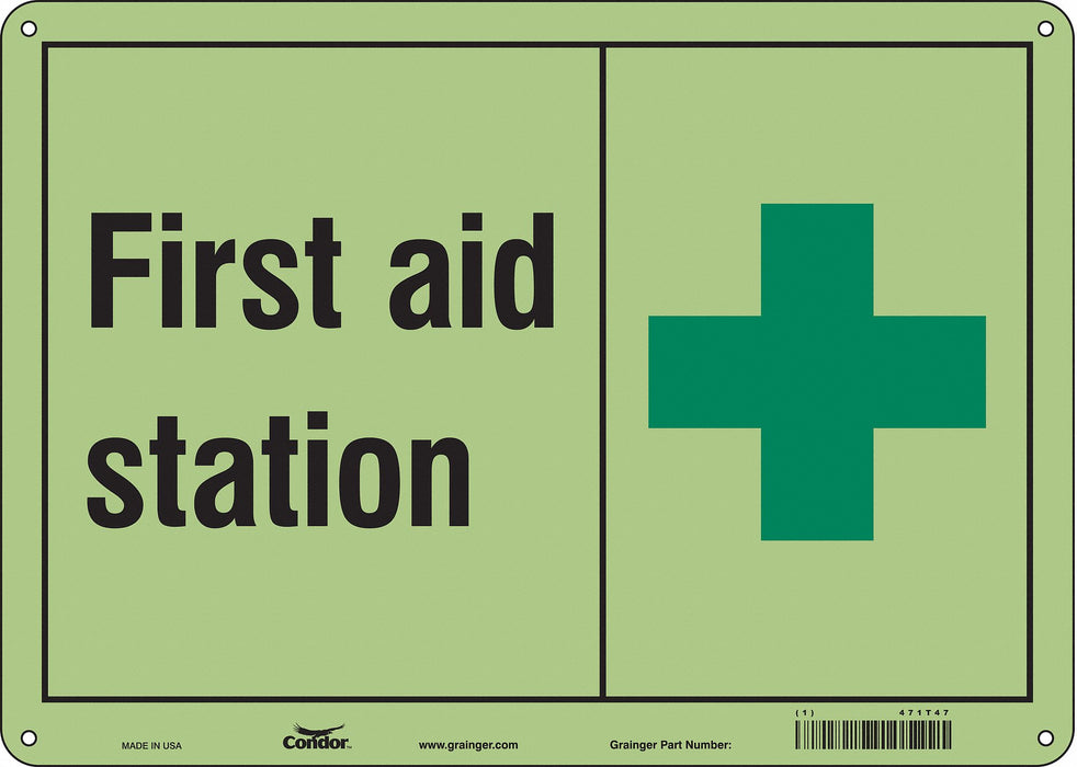 Safety Sign 10 in x 14 in Glow Vinyl
