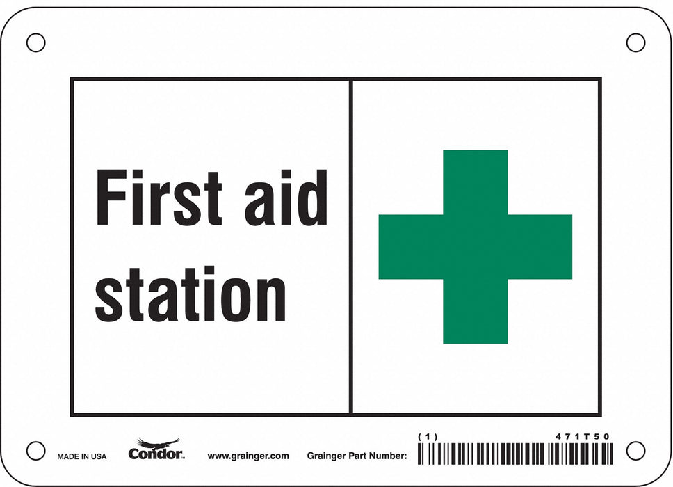 Safety Sign 5 in x 7 in Polyethylene