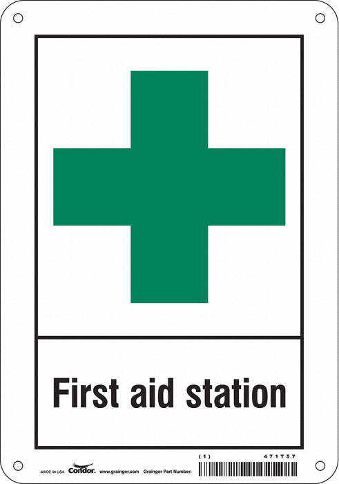 Safety Sign 10 in x 7 in Aluminum