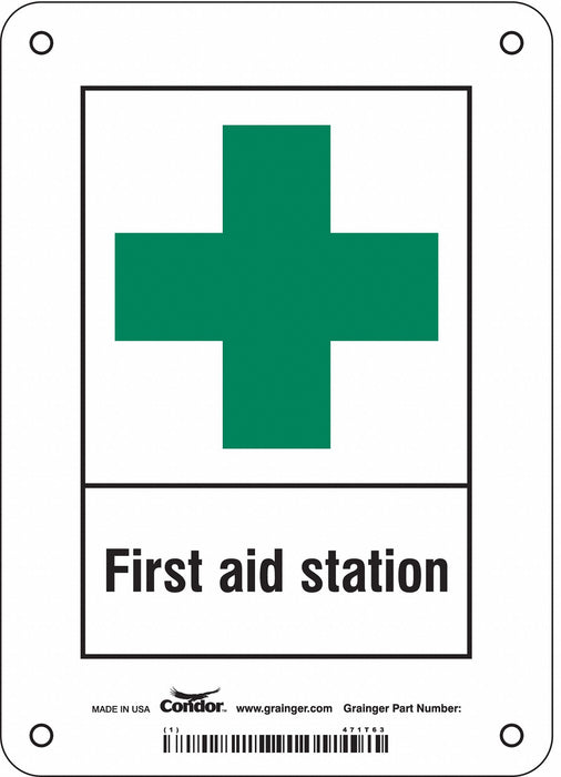Safety Sign 7 in x 5 in Polyethylene