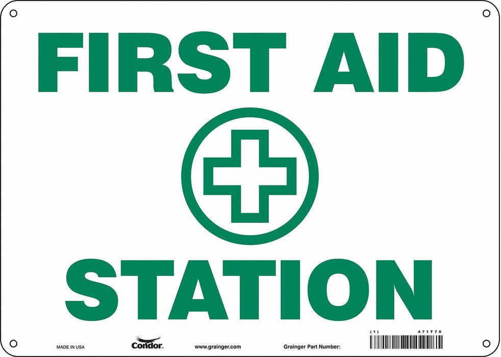 Safety Sign 10 in x 14 in Aluminum