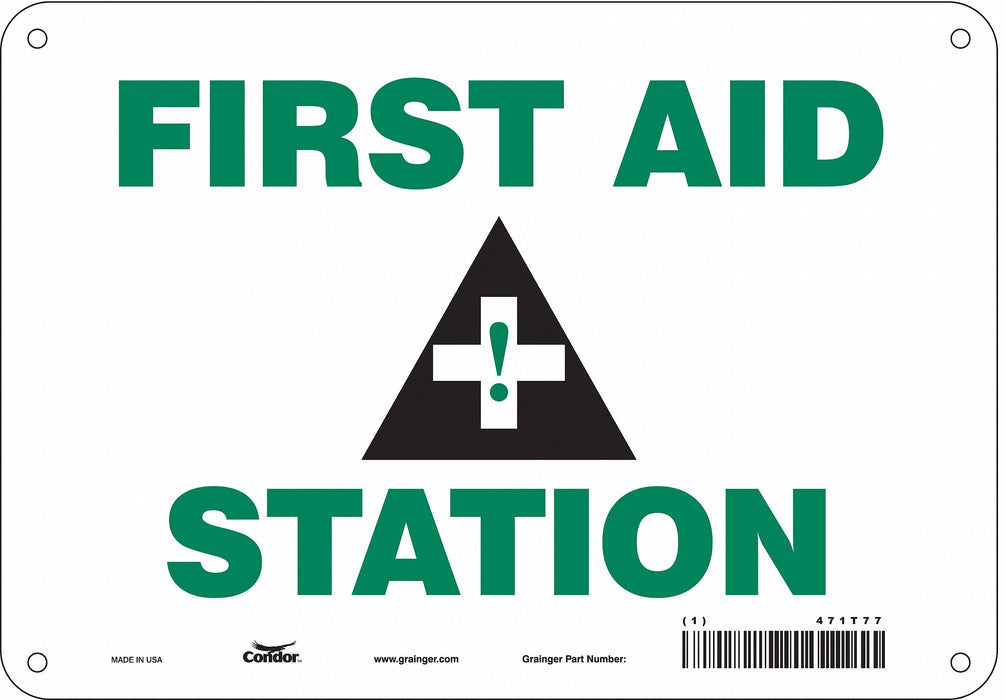 Safety Sign 7 in x 10 in Aluminum