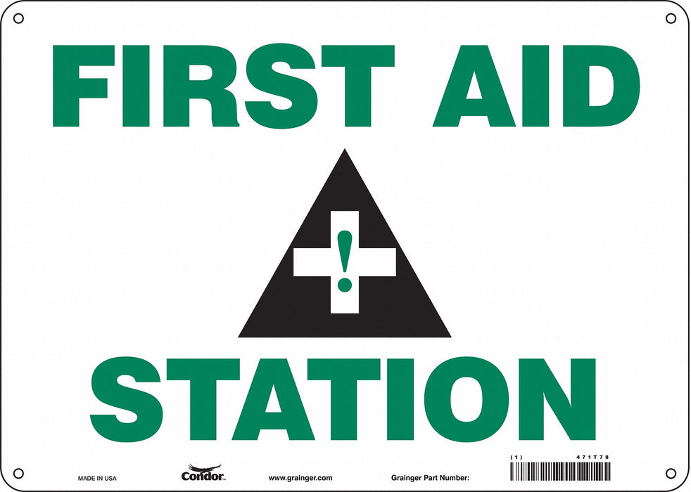 Safety Sign 10 in x 14 in Aluminum