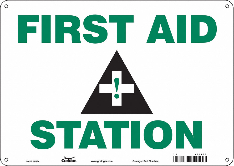 Safety Sign 10 in x 14 in Polyethylene