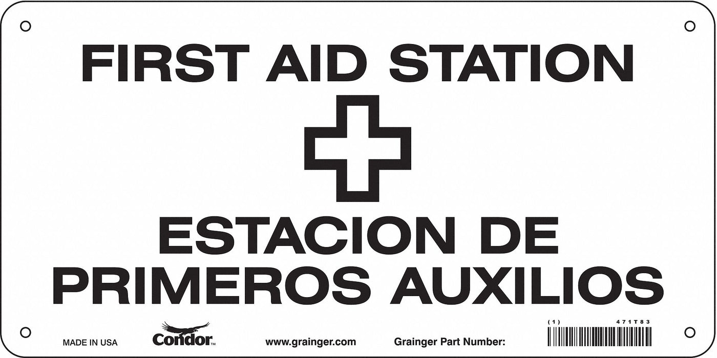 Safety Sign 7 in x 14 in Aluminum