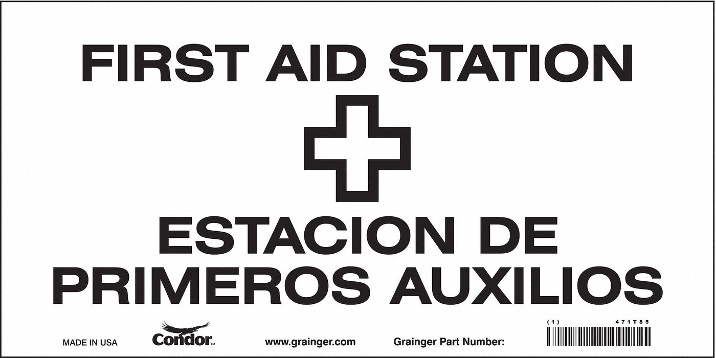 Safety Sign 7 in x 14 in Vinyl