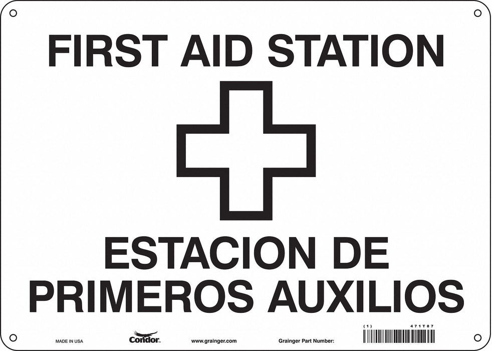 Safety Sign 10 in x 14 in Aluminum