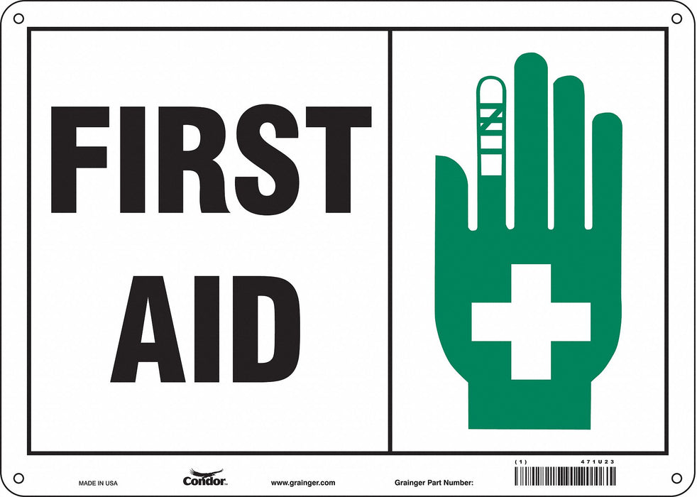 Safety Sign 10 in x 14 in Aluminum