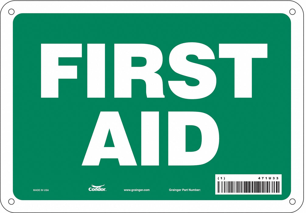 Safety Sign 7 in x 10 in Aluminum