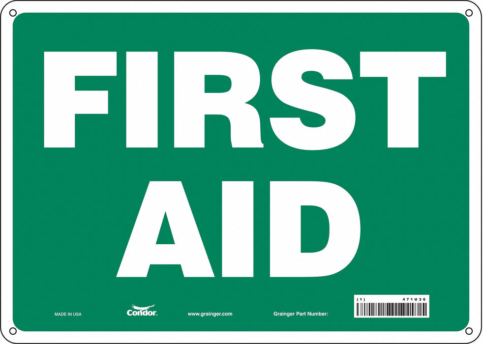 Safety Sign 10 in x 14 in Polyethylene