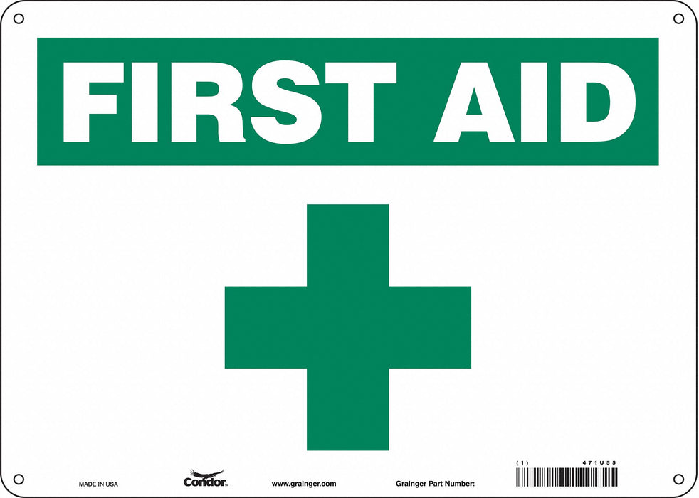 Safety Sign 10 in x 14 in Polyethylene