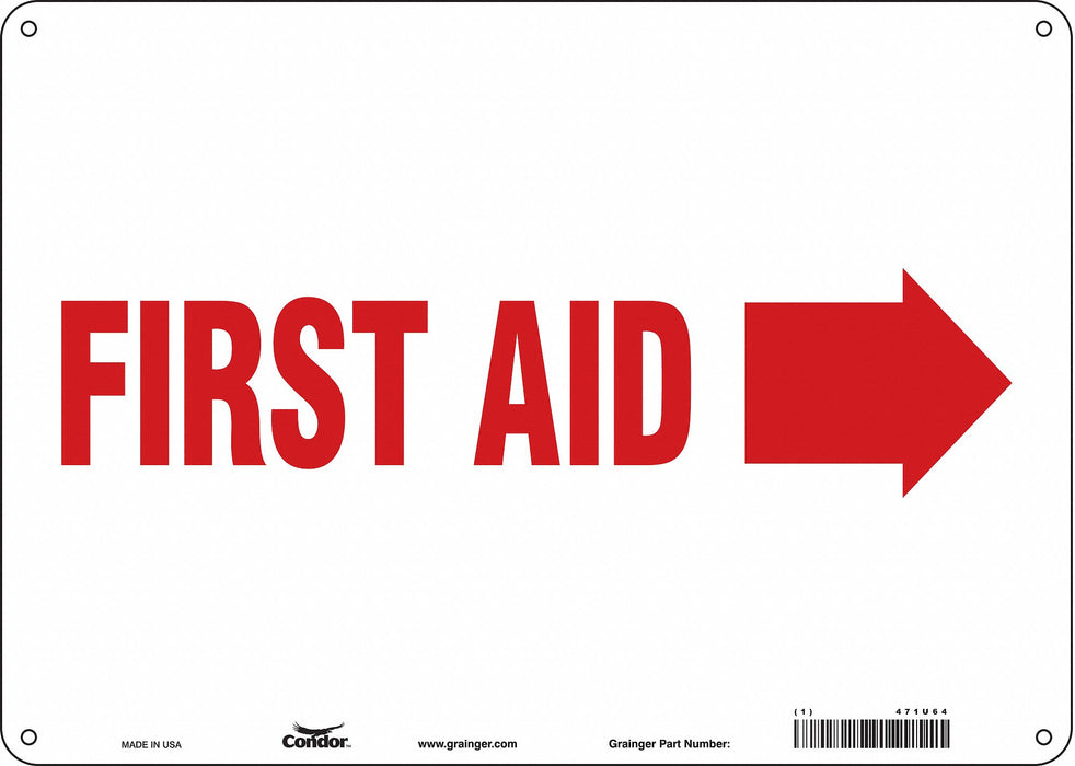 Safety Sign 10 in x 14 in Polyethylene