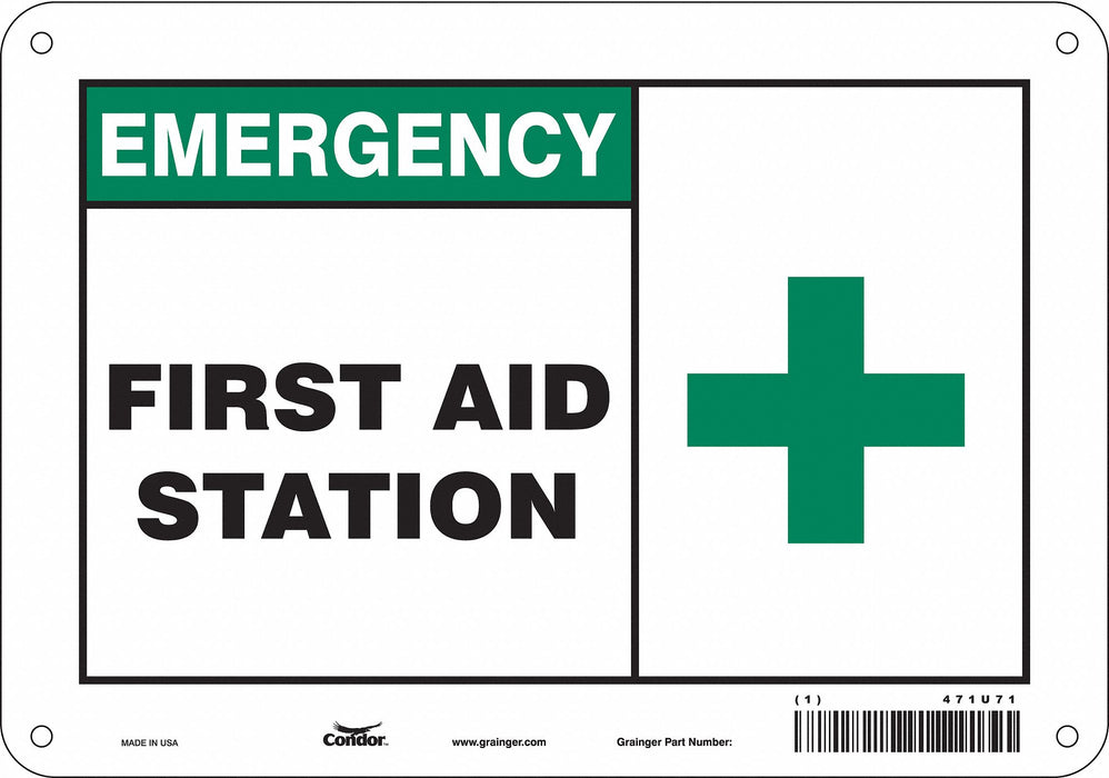 Safety Sign 7 in x 10 in Aluminum