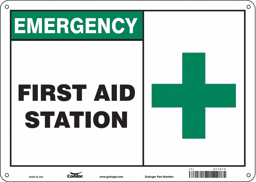 Safety Sign 10 in x 14 in Polyethylene