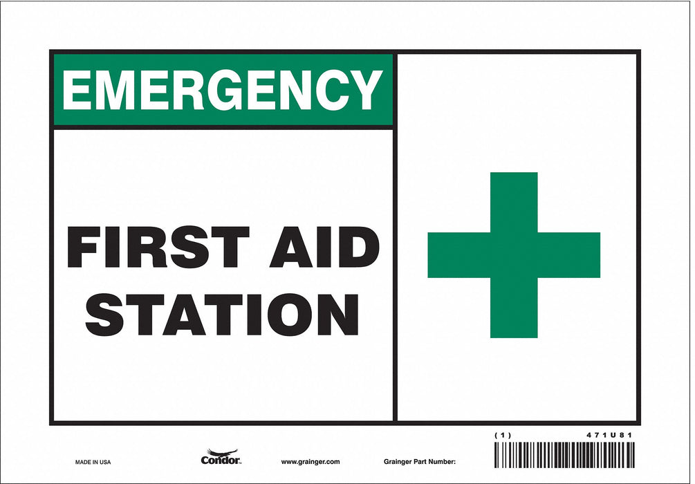 Safety Sign 7 in x 10 in Vinyl