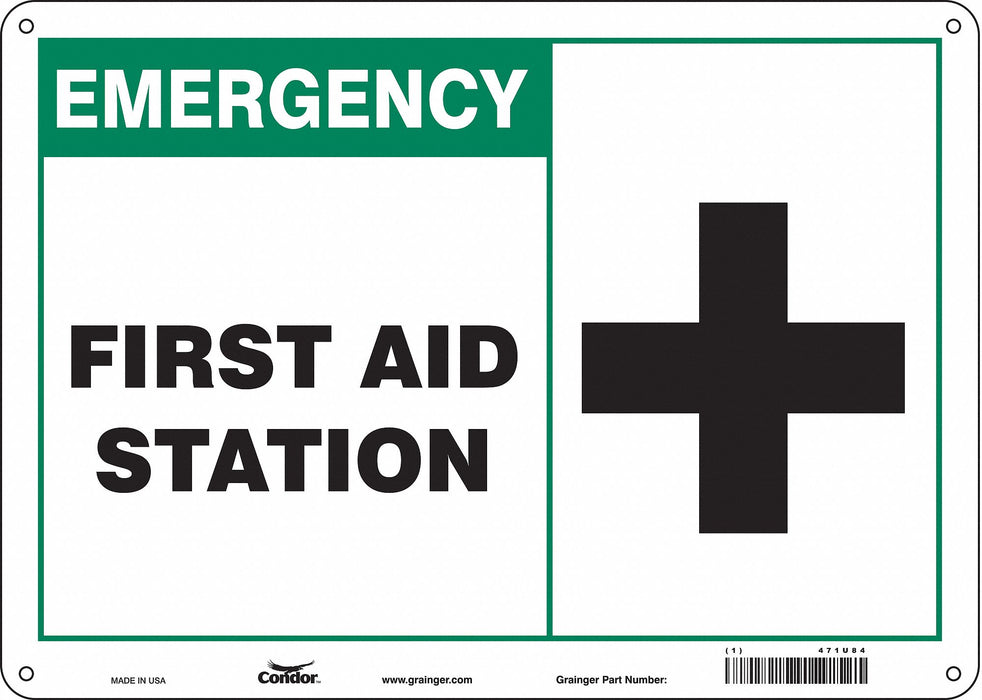 Safety Sign 10 in x 14 in Aluminum