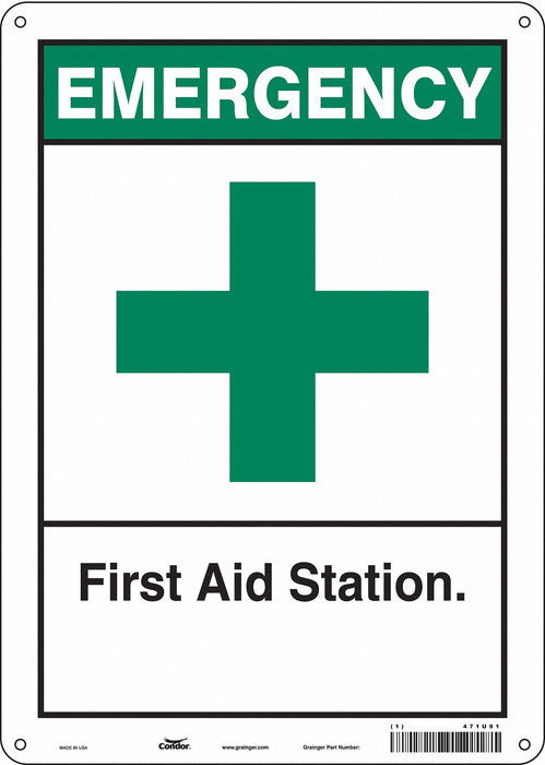 Safety Sign 14 in x 10 in Aluminum