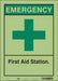 Safety Sign 14 in x 10 in Glow Vinyl
