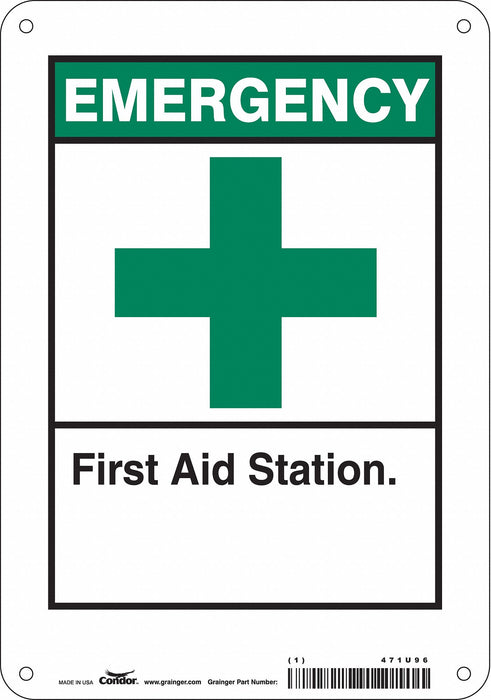 Safety Sign 10 in x 7 in Polyethylene