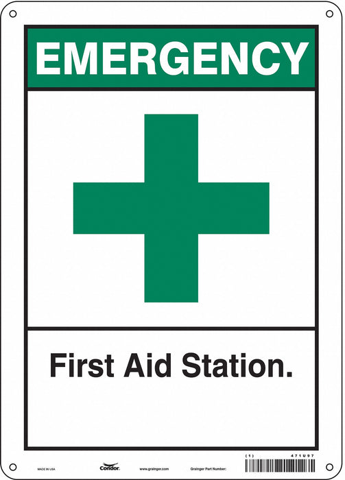 Safety Sign 14 in x 10 in Polyethylene