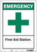Safety Sign 14 in x 10 in Polyethylene