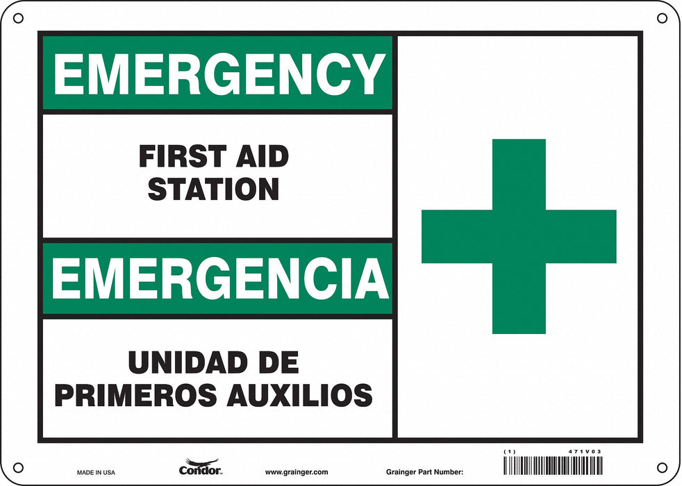 Safety Sign 10 in x 14 in Aluminum