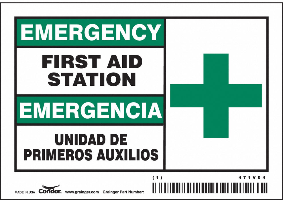 Safety Sign 3 1/2 in x 5 in Vinyl PK5